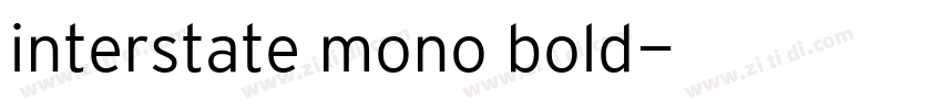 interstate mono bold字体转换